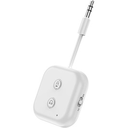 Isobel Bluetooth Передавач та Приймач 2-в-1: Bluetooth Адаптер 5.0 з низькою затримкою для TV/PC/Laptop. Підтримка Optical Toslink RCA 3.5mm AUX. Dual Link (Ultimate Transmitter Receiver)