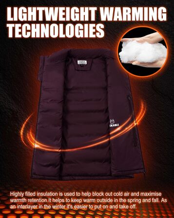 Стьобана жилетка Outdoor Ventures для жінок, тепла, з капюшоном, для походів, кемпінгу, велосипеда, фіолетовий, розмір M