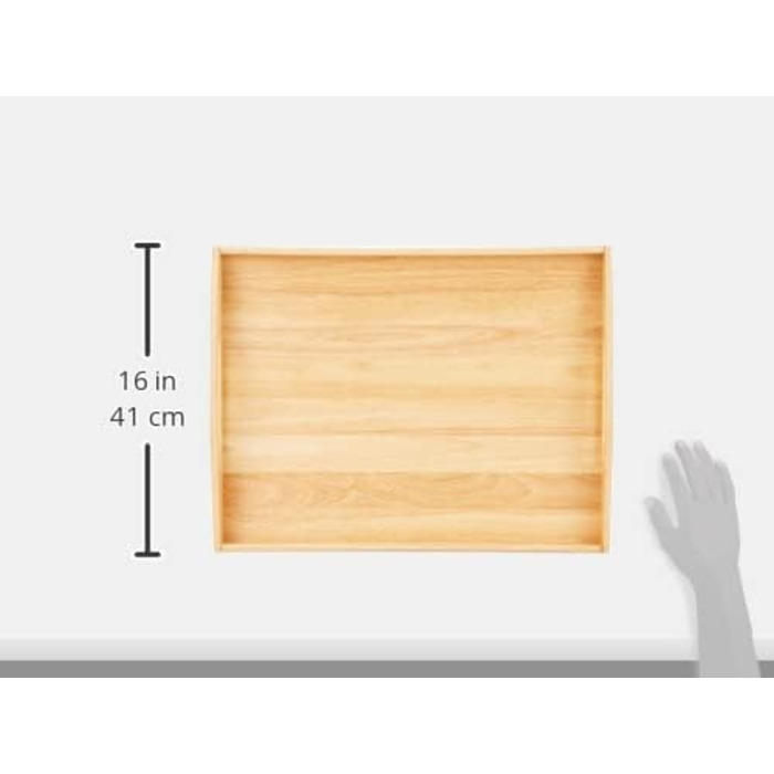 Zassenhaus Serving Tray Wood | rectangular | with carrying handles | 53×41×7cm | Tea Tray | made of sustainably grown rubberwood