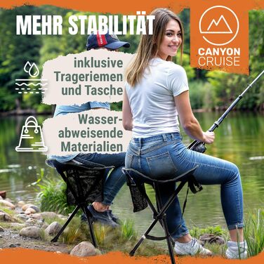 Зручний складаний стільчик для кемпінгу та риболовлі (1 шт.)