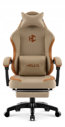 Ігрове крісло HELL'S CHAIR HC-1016, бежева тканина