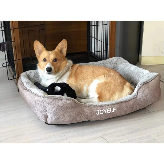 Крісло-лежанка для собак та котів Joyelf, миюче, заспокійливе, антистрес, 58x48 см, колір кава