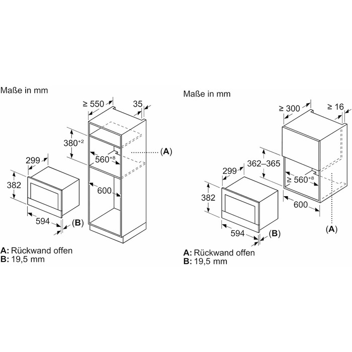 Вбудована мікрохвильова піч Bosch Serie 8 з грилем, 800 Вт, 38x50 см, LED-Touchdisplay, лівий відкривання дверцят