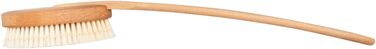 Body brush with handle for sensitive skin, body brush, back brush for seniors, gentle, natural beech wood and soft bristles, Made in Germany