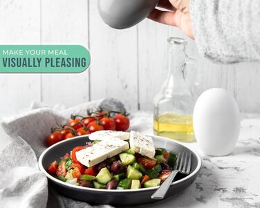 Comfify Modern Salt & Pepper Shakers - Charming decorative decor for vintage, rustic, and shabby chic lovers - White & Grey Set