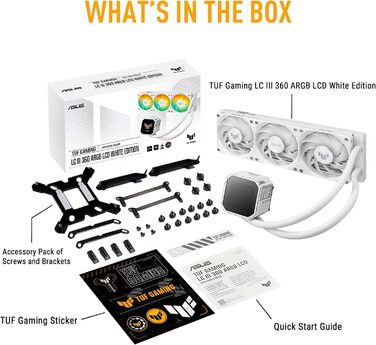 ASUS TUF Gaming LC III LCD - 240 мм водяне охолодження CPU з RGB вентиляторами