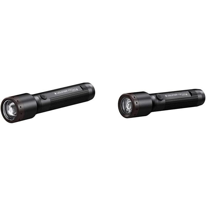 Ledlenser Headlamp, Black & 502178 P5R Core, LED Flashlight, 500 Lumens, Beam Distance 250 Meters, Constant Light, Runtime 25 Hours, Focusable, Waterproof, 1 pc. P7R Core Bundle with Flashlight P5R