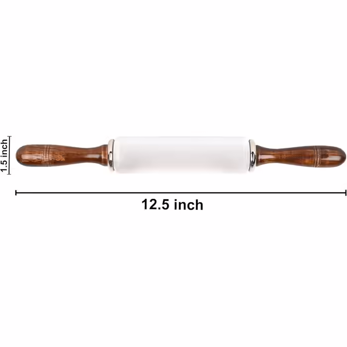 Rollyware™ Premium Crystal Clear Rolling Pin - Belan - for Baking - 25% Less Effort When Working Dough - Upgrade Your Baking - Non-Stick & No Maintenance - [Gift Packaging]