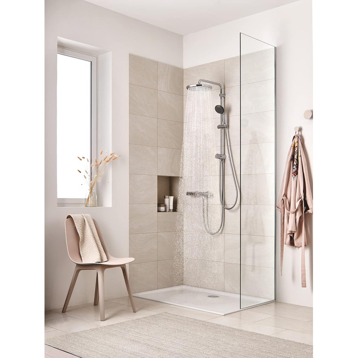 Ручна лійка для душу Grohe Vitalio Start 100 - хром, 1 струмінь, водозберігаюча, універсальне кріплення