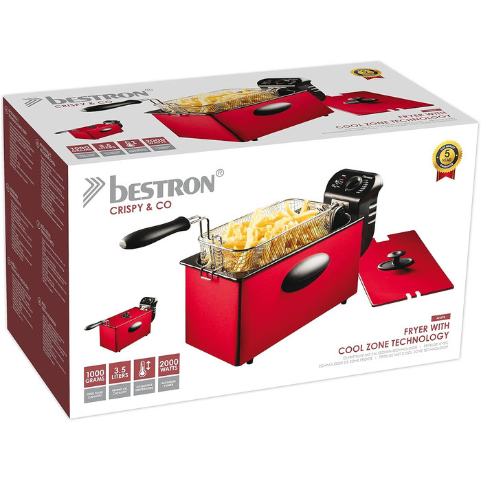 Bestron Oil Fryer with Cold Zone Technology