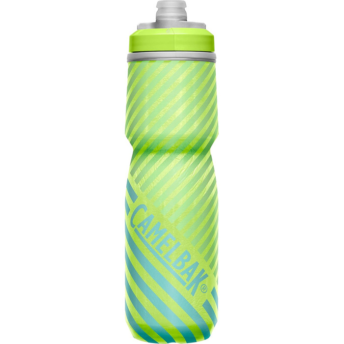 Спортивна пляшка для води CAMELBAK Podium Chill 710 мл, ізоляційна, для бігу, велоспорту та туризму, смугаста лайм/синя