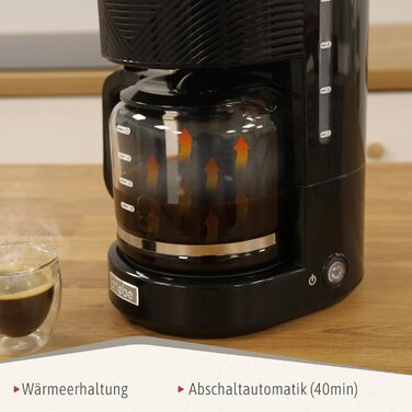 Набір Elegance Set: тостер на 2 тости, електричний чайник 1.7л, кавоварка на 10 чашок (1.25л), чорний