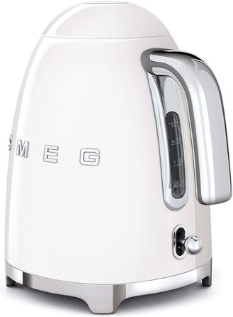 Електричний чайник Smeg KLF03WHEU 1.7л, 2400Вт, з фільтром від накипу та системою Soft-Opening, білий