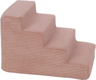 Сходинки для собак Velinda з 4 ступенями, для котів, домашніх тварин, допомога у вході, пінополіуретан (рожевий)