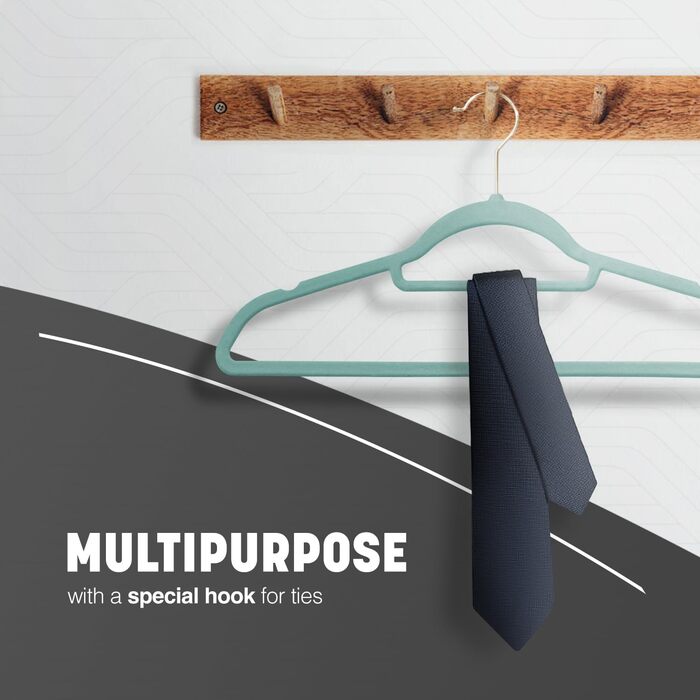 Плечики для одягу KEPLIN з антиковзаючою поверхнею, з тримачем для краваток та 360° обертанням, міцні та довговічні, економні, органайзер для шафи для костюмів, жакеток та одягу, рішення для зберігання вдома, 30 шт., м'ятно-зелений