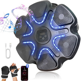 YeahBoom Музична Bluetooth Боксерська Машина, Електронна Боксерська Машина, Розумна Боксерська Машина, Обладнання для Боксерських Тренувань, Настінна Боксерська Машина (M)
