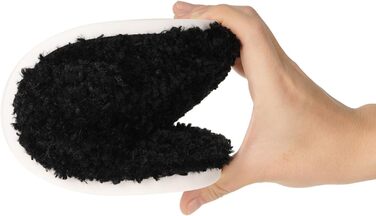 Домашні тапочки Dokela для жінок з меморі-піною, м'які, з штучним хутром, відкриті, легкі, неслизькі, для дому, теплі, зручні, модель slip-on (41/42 EU, чорний)