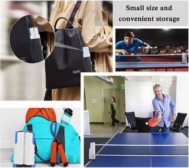 Знімне сітко для настільного тенісу, 190 см (макс), сітки для настільного тенісу, регульоване знімне сітко, портативне запасне сітко для столу для пінг-понгу, офісного столу, обіднього столу (Сірий, Синій)