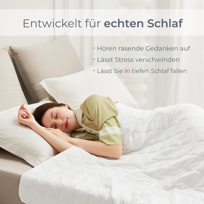 Обтяжуюча ковдра Degrees of Comfort 155x220 см, 9 кг, антистрес терапевтична ковдра з 100% бавовни для дорослих для покращення сну