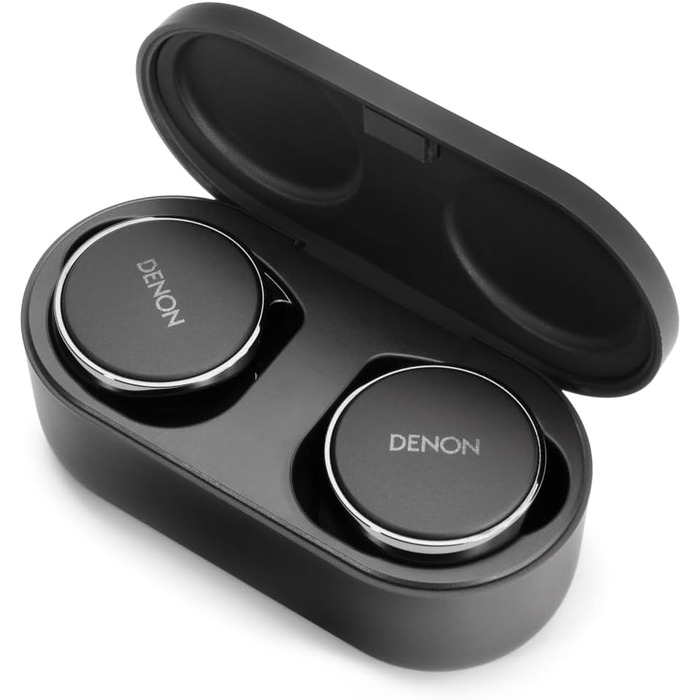 Навушники бездротові Denon PerL Pro Premium чорні з шумозаглушенням та адаптивним звуком Masimo