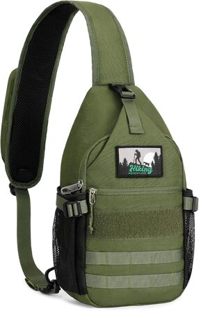 Чоловіча тактична сумка на плече HALOVIE, захист від крадіжок, Crossbody Sling Bag, армійний колір