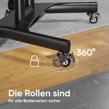 Мобільна підставка для телевізора ONKRON TS1551-B 40-70 дюймів, до 55.5 кг, з поличкою, VESA 600x400, чорна