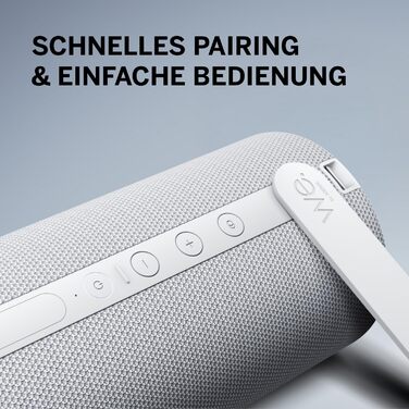 Loewe We. HEAR 2 Cool Grey – Портативна Bluetooth колонка 60W, водостійка, до 17 годин роботи, для дому та вулиці