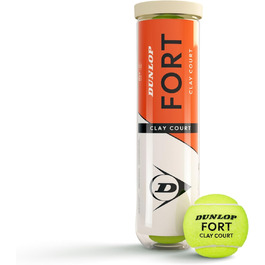 Dunlop Fort Clay Court Tennis Balls - 3 Pack (4 Balls) for Clay Courts