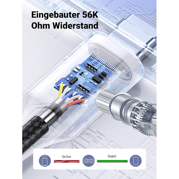 Кабель USB-C UGREEN 2 шт. (2M + 0.5M) нейлонова обплітання, сумісний з Samsung Galaxy S24 Ultra, S23, S22, iPhone 15 Pro, Pro Max