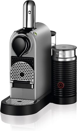 Кавомашина капсульна Nespresso Krups XN761B Citiz & Milk, 1260 Вт, 1 л, 19 бар, автоматичний режим очікування, срібляста