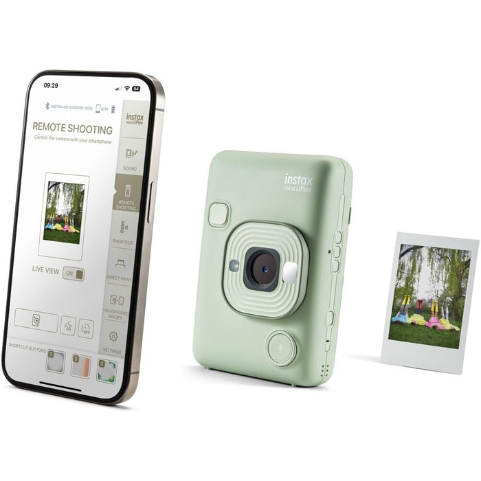 INSTAX Mini LiPlay 2: гібридна цифрова камера, колір м'ятно-зелений