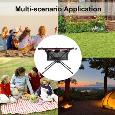 Складний алюмінієвий стіл Tentock для кемпінгу, туризму та пікніка з сітчастим чохлом