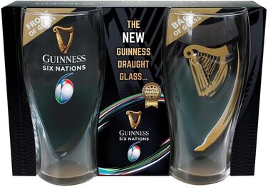 Набір з двох склянок Guinness Six Nations, 500 мл