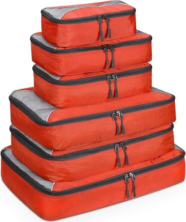 Органайзери для валізи G4Free (3/6/7 шт.) - Набір для подорожей, Організація багажу (Помаранчевий)