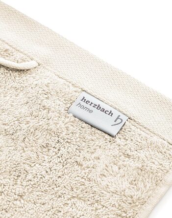 Herzbach Home Towel Set 100% Cotton - soft & absorbent - Cream