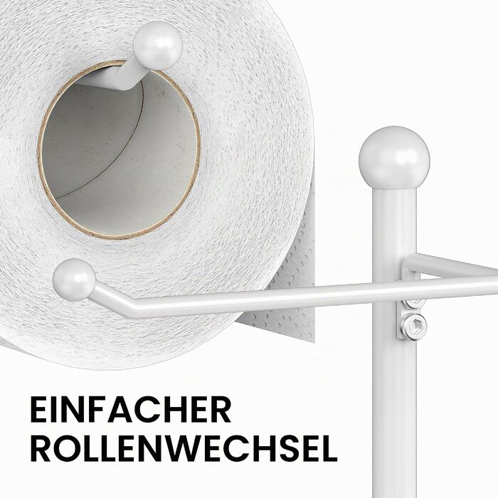Тримач для туалетного паперу Simple Houseware в англійському стилі, білий, серія Opulent Garden