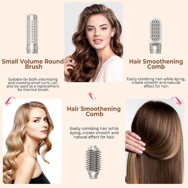 UKLISS 8-в-1 Pro Airstyler: Фен-щітка, локони, стайлер для волосся. Потужність 1400W, 110,000RPM, комплект для створення зачісок. Подарунок для жінок