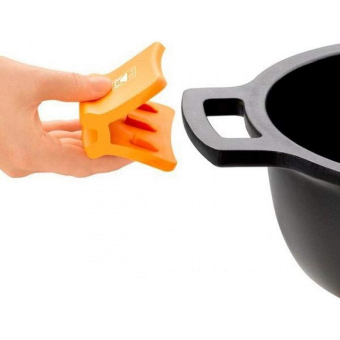 Каструля BRA Efficient Pot 24 см, алюміній, чорна