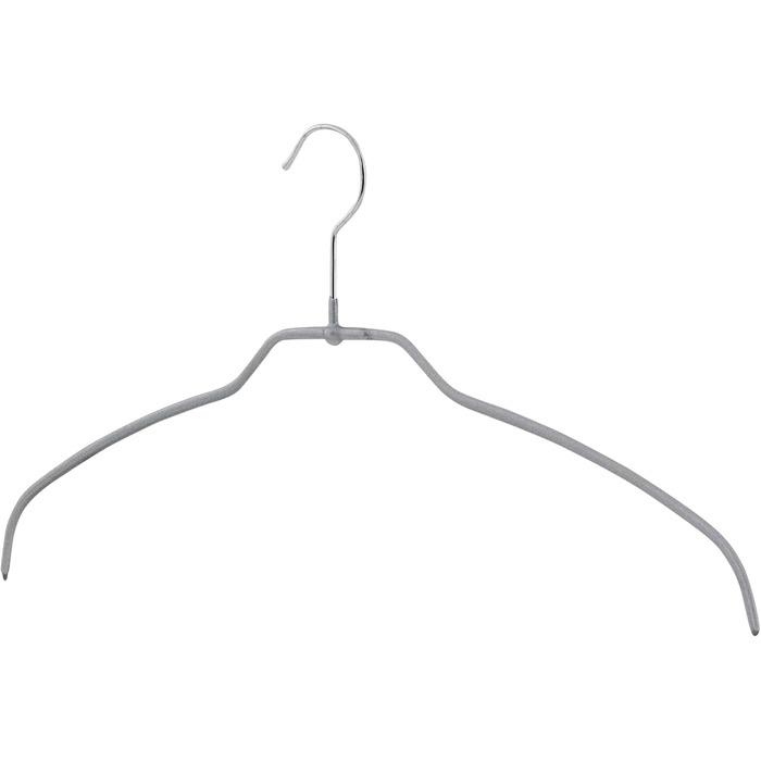 MAWA Clothes Hangers, Set of 20, Space-Saving and Non-Slip, with 360° Swivel Hook, for Blouses, Shirts, and Shirts, 36 cm, White