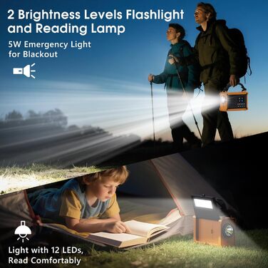 Радіоприймач Kurbelradio з DAB/DAB+/UKW, акумулятор 12000mAh, сонячна панель 8500mm², ручне радіо, Bluetooth 5.0, ліхтарик, для кемпінгу, зелений (жовтий)