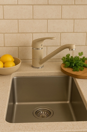 Змішувач для кухні Granite Sink Rokko, бежевий