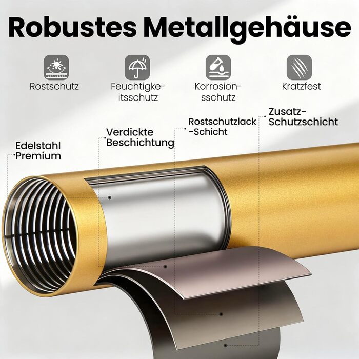 Стійка для одягу Sour Lemon на коліщатках, 95 кг, з подвійними перекладинами та полицею, золото (113x41x162 см)