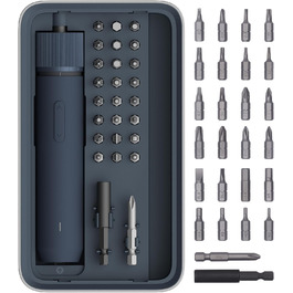 Акумуляторний шуруповерт HOTO з магнітом та 25 бітами, LED-підсвічуванням, 3 рівнями крутного моменту (1.5/3/4 Н.м), акумулятор 1500 мАг, зарядка USB-C, для ремонту меблів та електроприладів