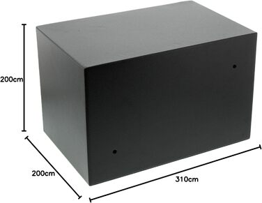 Трюмо Burg Wächter Favor S3 E з сейфовим замком, чорний, 200 x 310 x 200 мм, подвійний ригель, Single