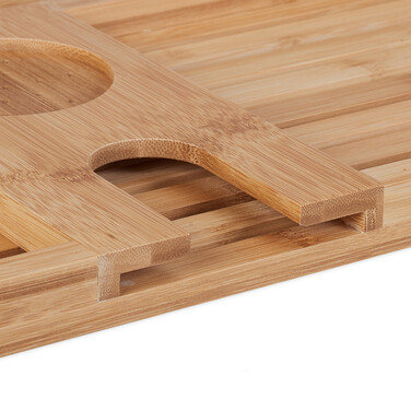 Relaxdays Bathtub Shelf Bamboo