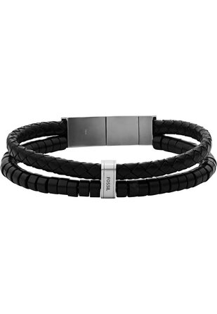Годинник Fossil Vintage Casual чоловічий шкіряний або з нержавіючої сталі з браслетом (Чорний нефрит)