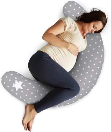 Подушка для годування Amilian 170 см - для сну на боці, вагітних та годування - XXL подушка для мами, дитини та дорослих