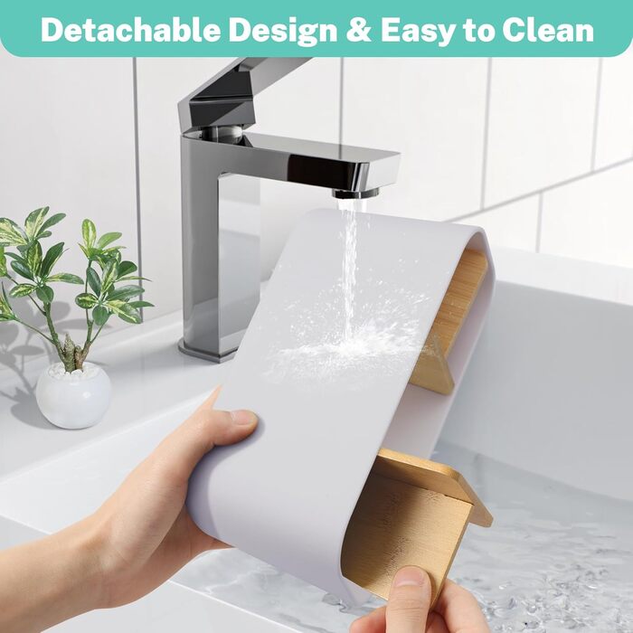 Тримач для зубних щіток з бамбуковими перегородками, органайзер для зубних щіток та пасти, для ванної кімнати, офісу, сім'ї, білий