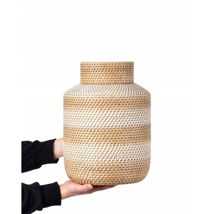 Декоративна керамічна ваза RENUN, 36 см, натуральний колір