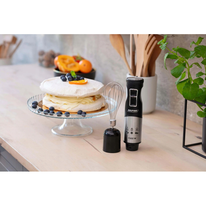Ручний блендер MPM MBL-34M, 1500 Вт, чорний